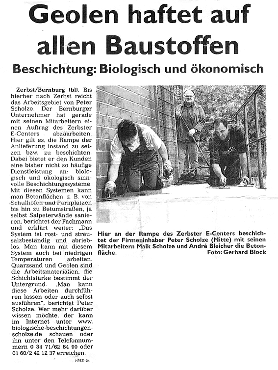 Zeitungsartikel Zerbst